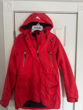 Helly Hansen Vibrant Red Hooded Parka Jacket